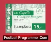 VV Capelle v Glasgow Rangers 2001 – Football Ticket Holland