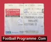 Strasbourg v Glasgow Rangers 1997 – Football Ticket