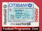 FC Koln v Glasgow Celtic 1992 – Football Ticket Germany