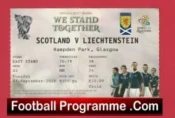 Scotland v Liechtenstein 2010 – Football Ticket