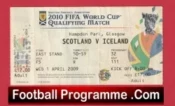 Scotland v Iceland 2009 – Football Ticket