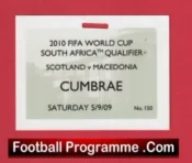 Scotland v Macedonia 2009 – Football VIP Ticket