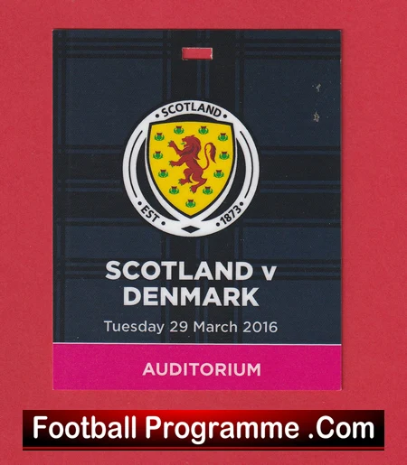 Scotland v Denmark 2016 - Football VIP Ticket - Image 2