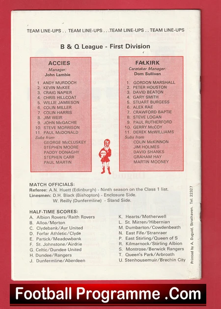 Hamilton Academical v Falkirk 1989 - Scotland - Image 3