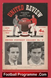 Manchester United v Huddersfield Town 1955 – Man Utd Programmes