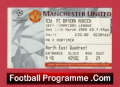 Manchester United v Bayern Munich 2002 – Match Ticket