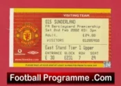 Manchester United v Sunderland 2002 – Football Ticket