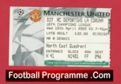 Manchester United v Deportivo La Coruna 2002 – Football Ticket
