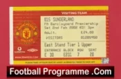 Manchester United v Sunderland 2002 – Match Ticket
