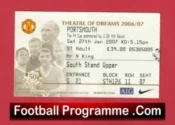 Manchester United v Portsmouth 2007 – Match Ticket