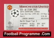 Manchester United v Sturm Graz 1999 – Match Ticket