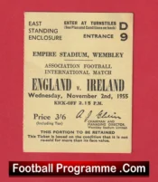 England v Ireland 1955 – Football Ticket 1950’s