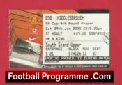 Manchester United v Middlesbrough 2005 – FA Cup Ticket