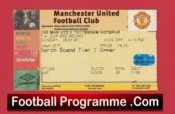 Manchester United v Tottenham 1997 – FA Cup Match Ticket
