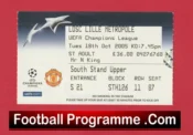 Manchester United v Lille OSC 2005 – Match Ticket
