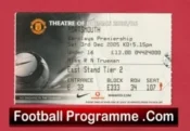 Manchester United v Portsmouth 2005 – Match Ticket