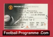 Manchester United v Portsmouth 2005 – Match Ticket