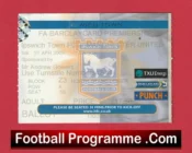 Ipswich Town v Manchester United 2002 – Football Ticket