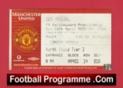 Manchester United v Arsenal 2002 – Match Ticket