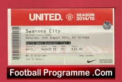 Manchester United v Swansea City 2014 - Football Ticket