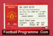 Manchester United v Leeds United 2000 – Football Ticket