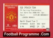 Manchester United v Ipswich Town 2000 – Match Ticket
