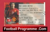 Manchester United v Leeds United 2004 – Match Ticket