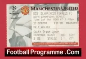 Manchester United v Olympiakos Piraeus 2002 – Match Ticket