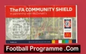 Manchester United v Arsenal 2004 – Community Shield Ticket Cardiff