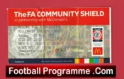 Manchester United v Arsenal 2004 – Community Shield Ticket Cardiff