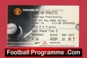 Manchester United v Charlton Athletic 2006 – Match Ticket