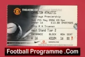 Manchester United v Charlton Athletic 2006 – Match Ticket