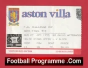 Crystal Palace v Manchester United 1995 – FA Cup Semi Final Match Ticket