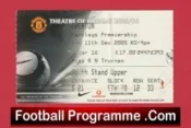 Manchester United v Everton 2005 – Football Ticket