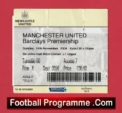 Newcastle United v Manchester United 2004 – Football Ticket