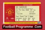 Manchester United v Sunderland 2000 – Football Ticket