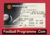 Manchester United v Sunderland 2006 – Match Ticket