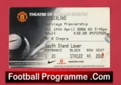 Manchester United v Sunderland 2006 – Match Ticket