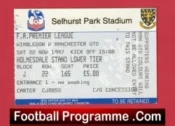 Wimbledon v Manchester United 1997 – Football Ticket