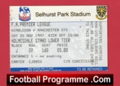 Wimbledon v Manchester United 1997 – Football Ticket