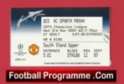 Manchester United v Sparta Prague 2004 – Football Ticket