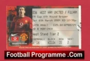 Manchester United v West Ham United 2004 – Football Ticket
