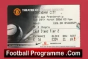 Manchester United v Birmingham City 2006 – Match Ticket