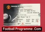 Manchester United v Liverpool 2006 – Match Ticket