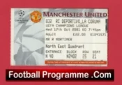 Manchester United v Deportivo La Coruna 2001 – Football Ticket