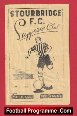 Stourbridge v Hinckley 1949 - 1940s Programmes