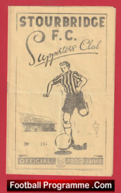 Stourbridge v Bromsgrove Rovers 1949 – 1940s Programme