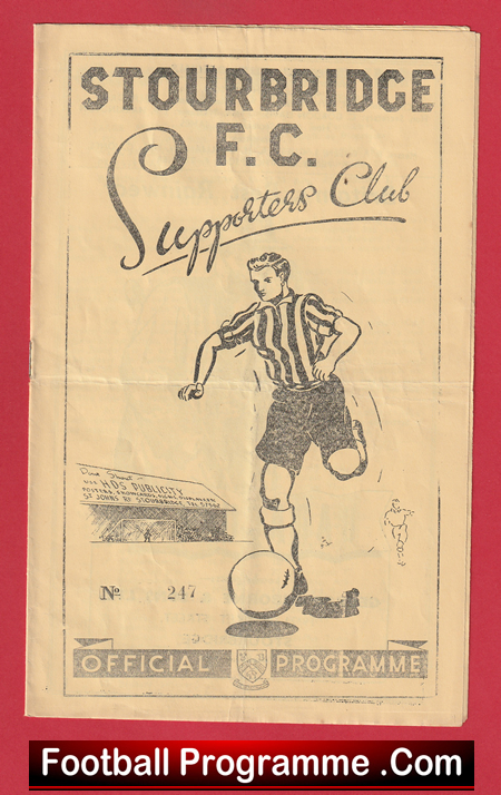Stourbridge v Bromsgrove Rovers 1949 - 1940s Programme - Image 2