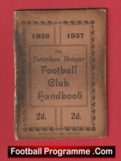 Tottenham Hotspur Spurs Official Handbook 1936 – 1937