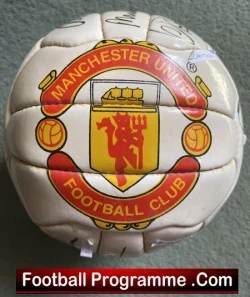 Manchester United Multi Signed Football Ball 1990s Ferguson Cantona Beckham